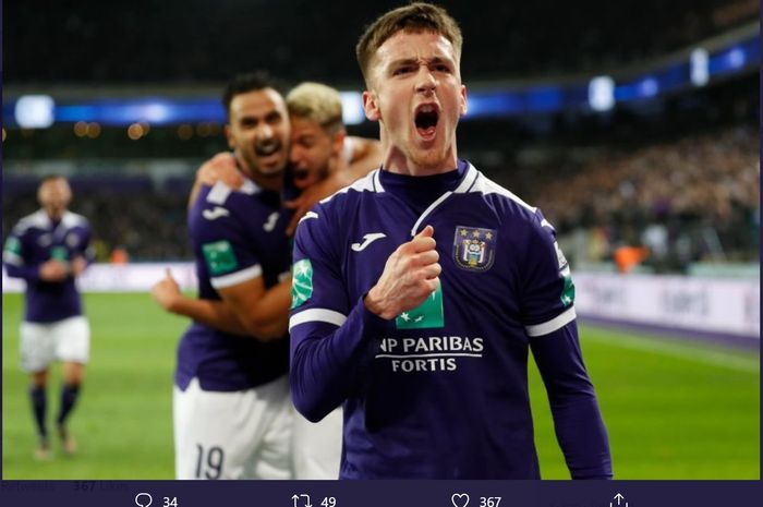 Alexis Saelemaekers, dikabarkan segera bergabung ke AC Milan dari Anderlecht.