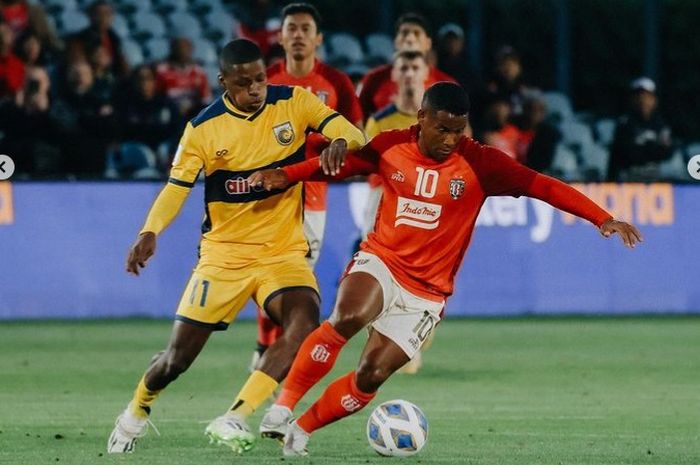 Suasana pertandingan Bali Unite vs Central Coast Mariners dalam laga ketiga Piala AFC 2023/2024 yang berlangsung di Industree Group Stadium, Gosford, Australia, Kamis (26/10/2023).