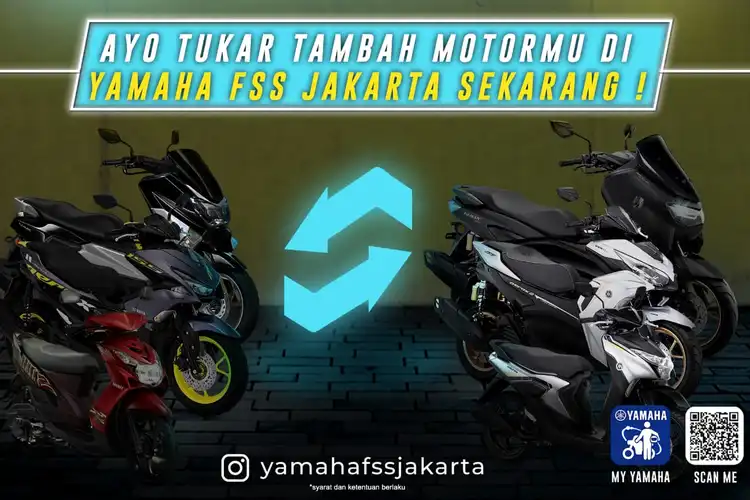 Asyik, Beli Motor Baru Yamaha Bisa Pakai Program Tukar Tambah