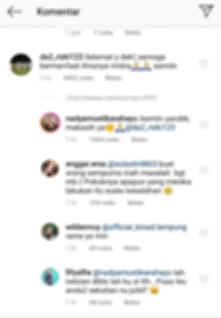 Komentar Rizki DA pada unggahan Nadya Mustika Rahayu