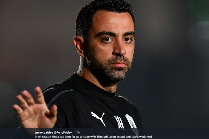 Pelatih Al-Sadd, Xavi Hernandez, yang sempat dikabarkan akan menjadi pengganti Ernesto Valverde di Barcelona.