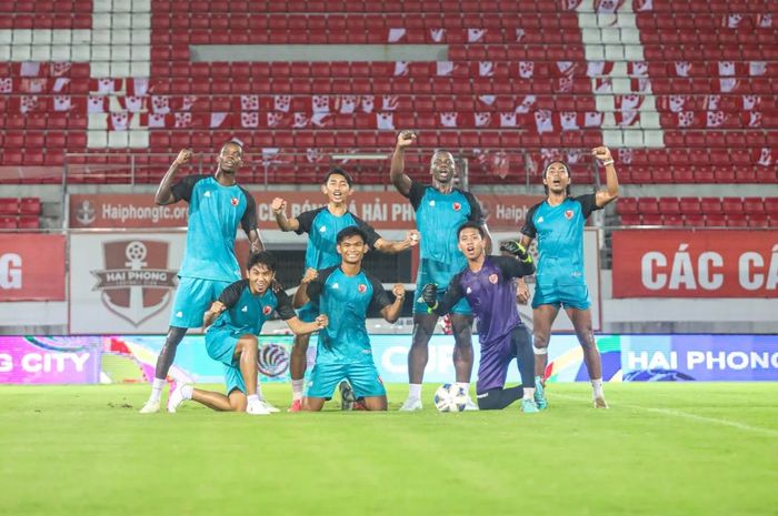 Potret sesi latihan PSM Makassar di Piala AFC 2023.
