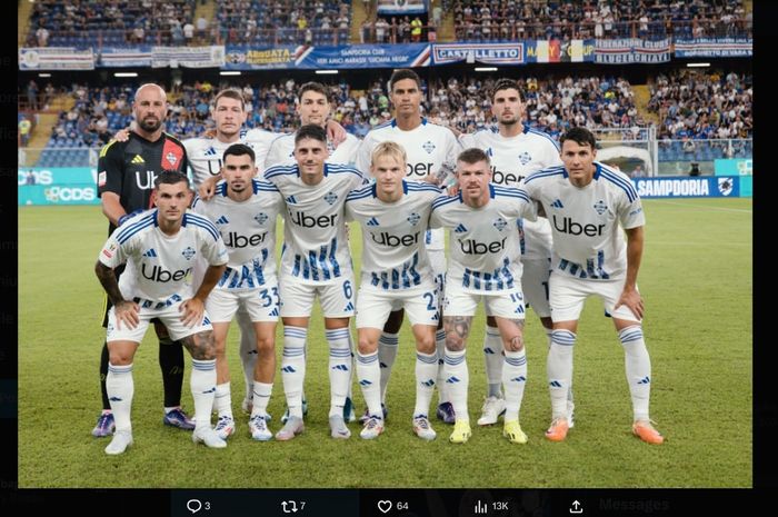 Klub milik orang Indonesia, Como 1907, menjalani laga pertama Liga Italia 2024-2025 dengan menghadapi Juventus di Allianz Stadium Turin (19/8/2024).