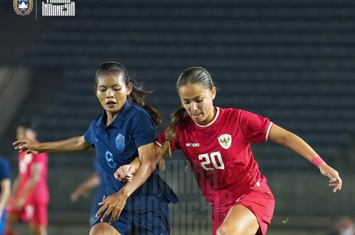 Timnas wanita Indonesia mengalahkan Kamboja di final ASEAN Women Cup 2024 di New Laos National Stadium, Kamis (5/12/2024).