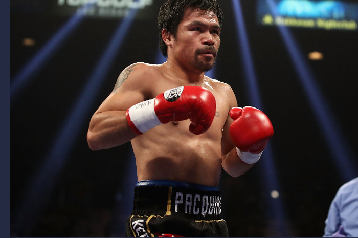 Petinju kelas welter asal Filipina, Manny Pacquiao. 