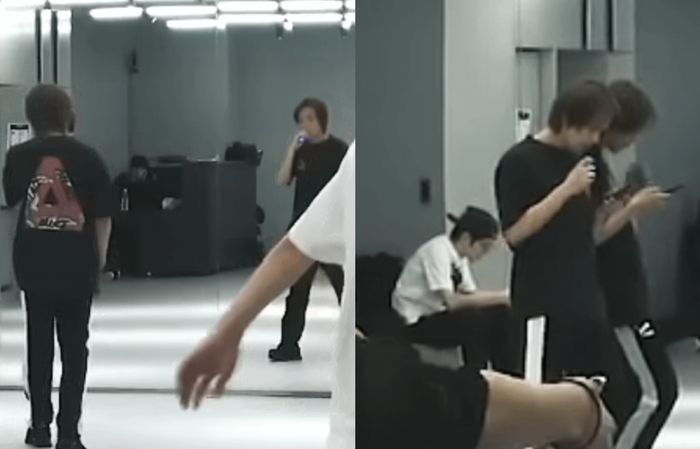 Unggahan video yang memperlihatkan Haechan NCT sedang merokok menggunakan rokok elektrik di dalam ruangan.