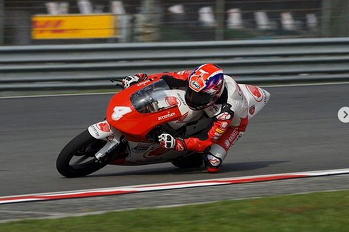Afridza Munandar saat menjalani kualifikasi Asia Talent Cup di sirkuit Sepang