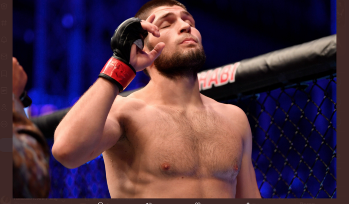 Petarung kelas ringan UFC, Khabib Nurmagomedov.