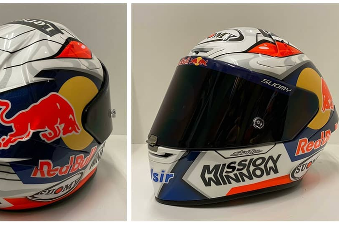 Grafis baru helm Suomy SR-GP andalan Andrea Dovizioso di MotoGP 2020 terinspirasi karakter film kartun Jepang, Saint Seiya