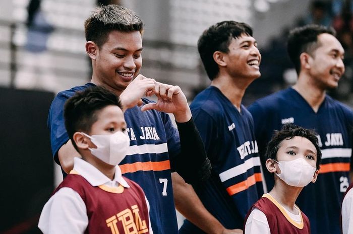 Pemain tim Pelita Jaya Bakrie Jakarta, Andakara Prastawa Dhyaksa pada pertandingan final IBL Indonesia Cup 2022 di Sritex Arena, Solo pada Minggu (13/11/2022)