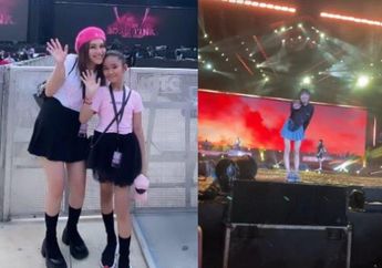 Gaya Kompak Ayu Ting Ting dan Bilqis saat Nonton Konser Blackpink