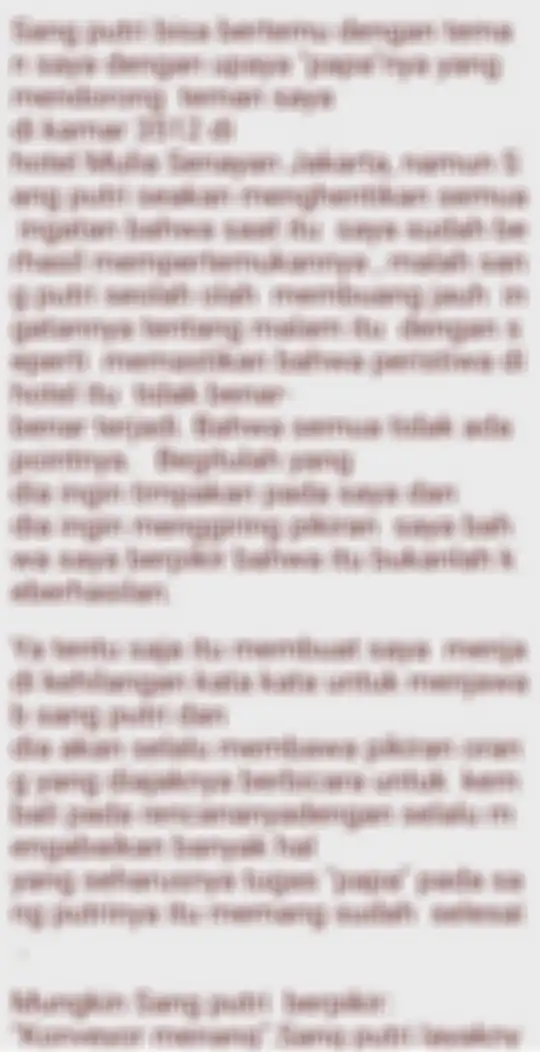 Tulisan Laurens alias Lio HK soal pertemuan Sang Putri dengan seorang pria yang ia cintai.