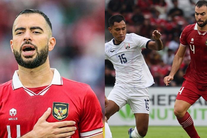Jordi Amat mencetak debut Timnas Indonesia menghadapi Kamboja dalam Piala AFF 2022 di Stadion Utama GBK, Senayan, Jakarta, 23 Desember 2022.