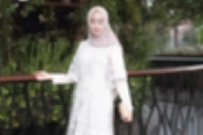 OOTD hijab pakai outer brokat