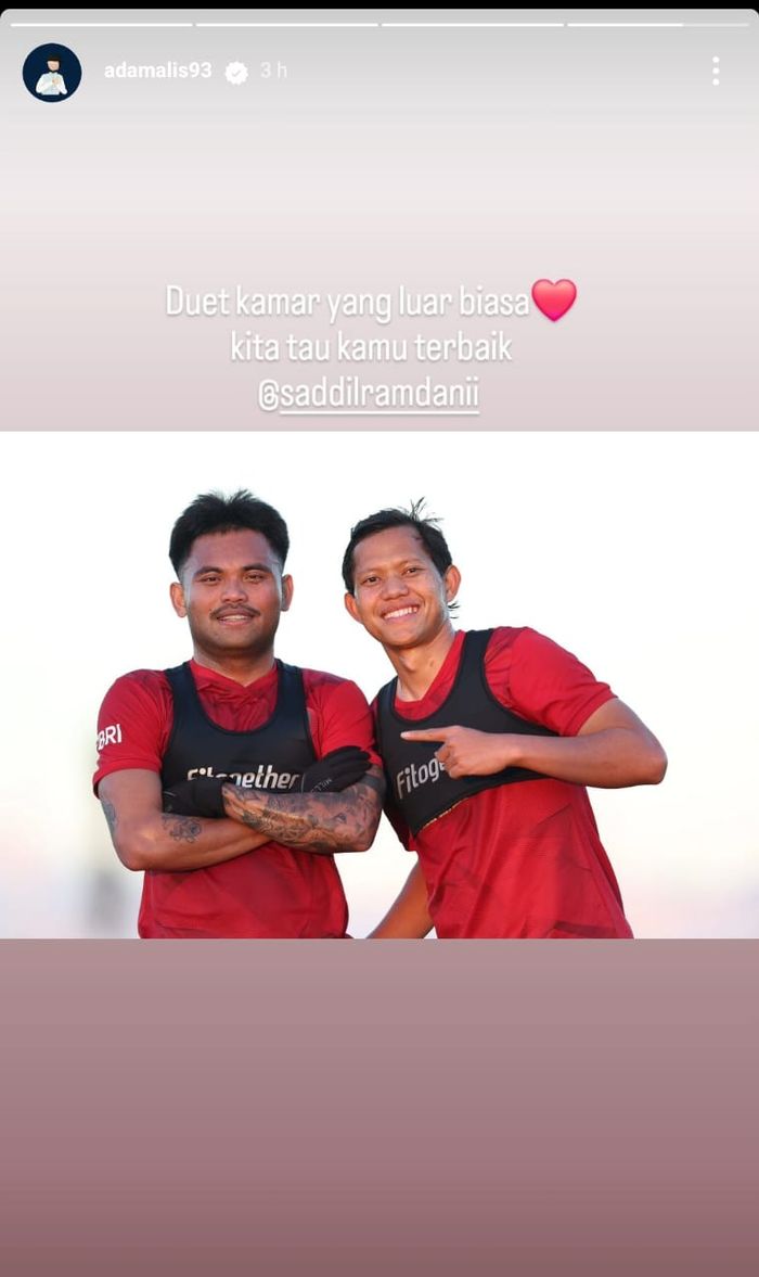 Adam Alis memberikan komentarnya untuk Saddil Ramdani yang dicoret dari timnas Indonesia.