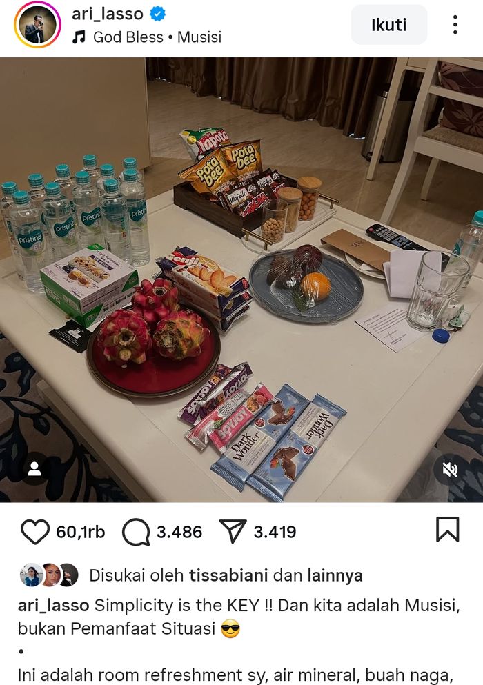 Penyanyi Ari Lasso sindir riders musisi baru yang dianggap berlebihan dan merepotkan promotor, banjir dukungan netizen.