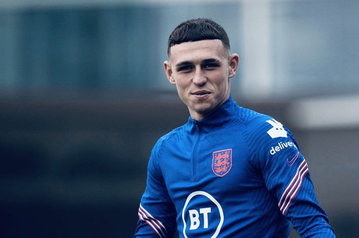 Gelandang muda Inggris dari Manchester City, Phil Foden.