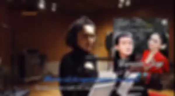 Yuni Shara saar rekaman lagu duetnya dengan Didi Kempot