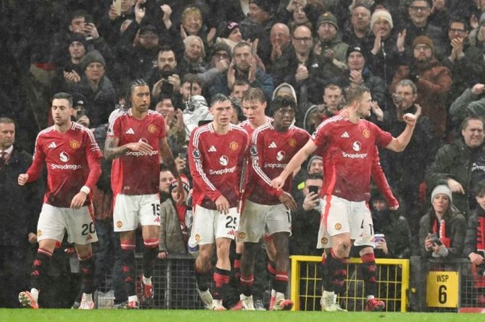 Manchester United saat menghadapi Ipswich Town pada lanjutan Liga Inggris 2024-2025.
