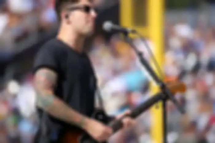 Fall Out Boy's Joe Trohman performs to open the 2016 T-Mobile -HRDerby.