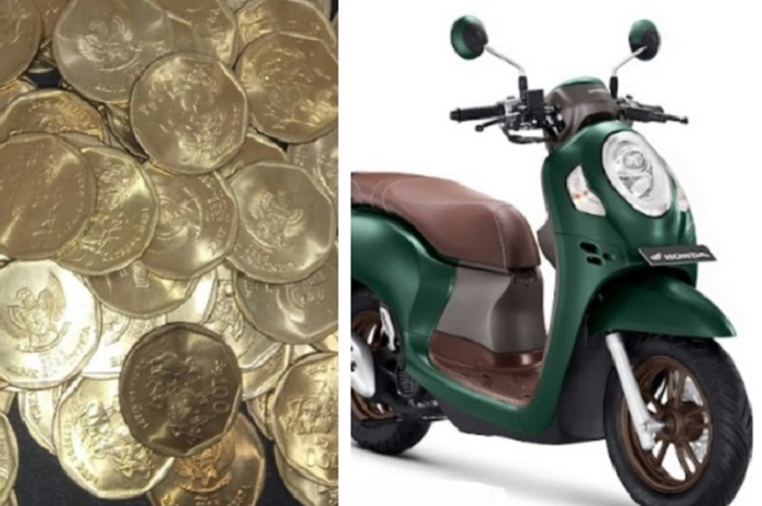 Uang koin Rp 100 Karapan Sapi terbuat dari kuningan murni harga per kepingnya mahal bisa beli motor baru kalau punya banyak.