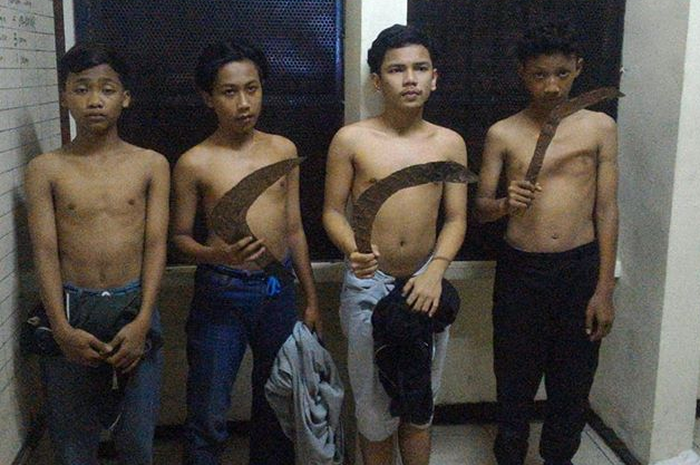 Pelaku gengster dan geng motor yang tertangkap Tim Eagle One