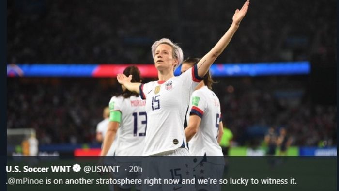 Kapten timnas putri Amerika Serikat, Megan Rapinoe.