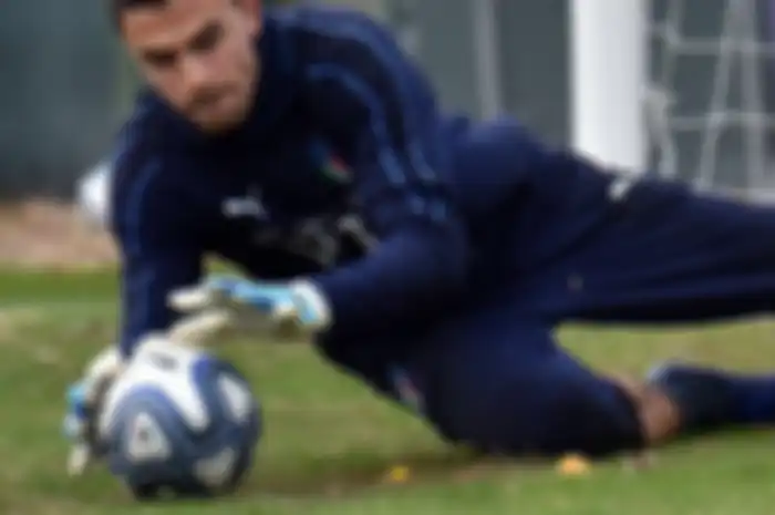 Emil Audero saat berlatih bersama timnas U-21 Italia