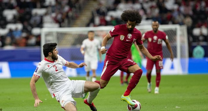 Suasana pertandingan Tajikistan vs Qatar pada matchday kedua Piala Asia 2023