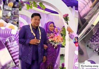 Viral, Pernikahan Pengantin Ini Full Warna Ungu dari Baju, Dekor, Souvenir, hingga Makanan, Netizen Takjub: Kurang 1 Pasha Ungu!