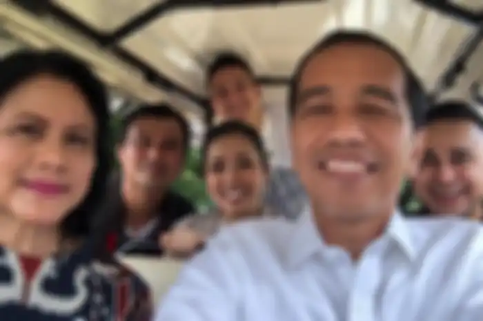 Presiden Jokowi, Ny Iriana Jokowi, Gilang Dirga, Soimah, dan Ramzi. 