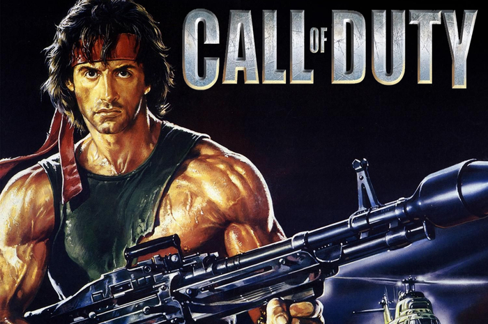 Ilustrasi kolaborasi COD x Rambo