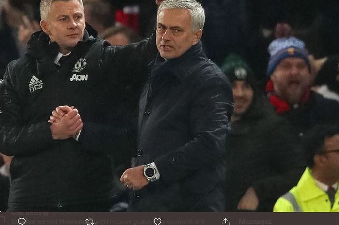 Ole Gunnar Solskjaer dan Jose Mourinho.