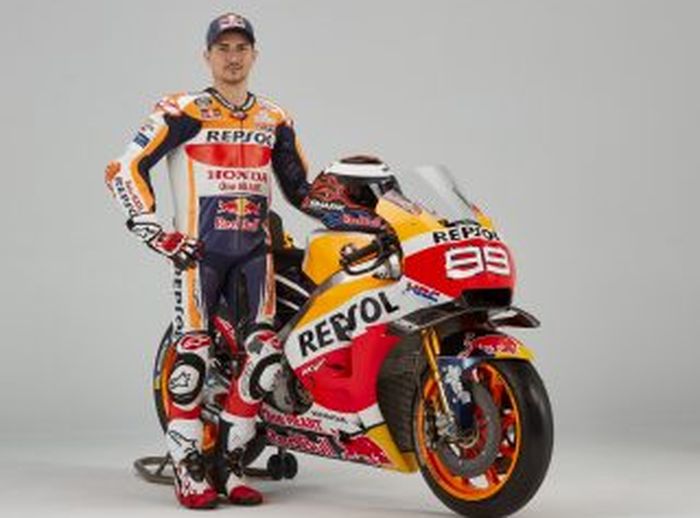 Pembalap tim Repsol Honda, Jorge Lorenzo.