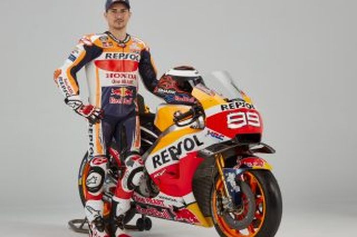 Pembalap tim Repsol Honda, Jorge Lorenzo.