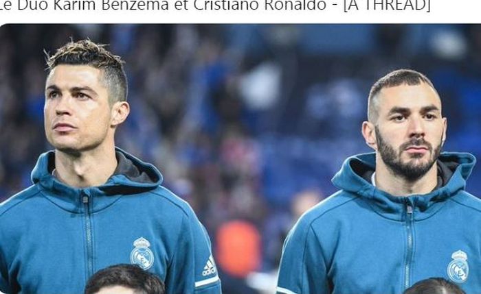 Cristiano Ronaldo dan Karim Benzema saat sama-sama berseragam Real Madrid.