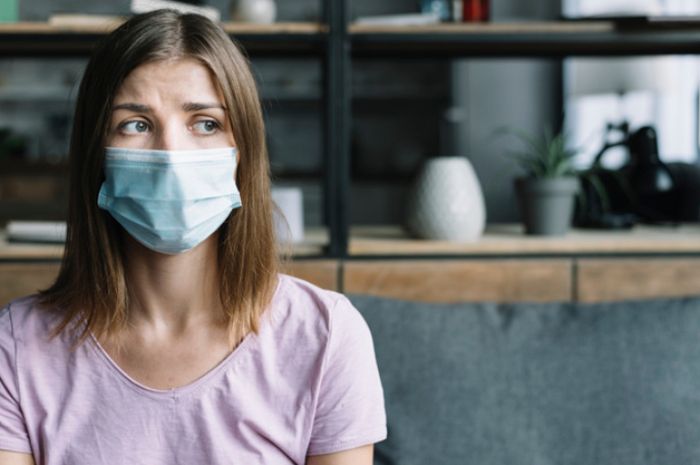 Ilustrasi warga terkena virus corona.