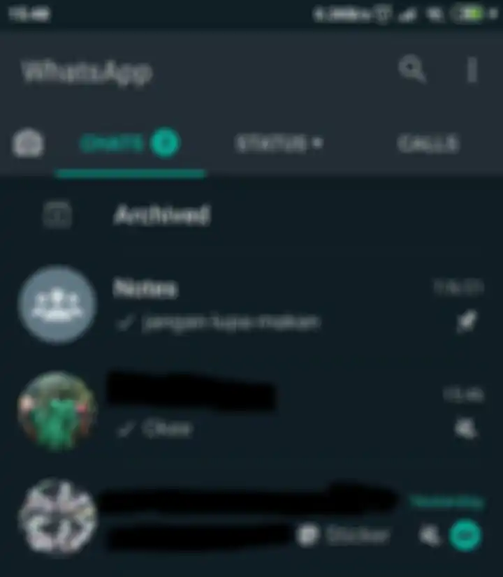 Cara menampilkan chat WhatsApp yang disembunyikan.