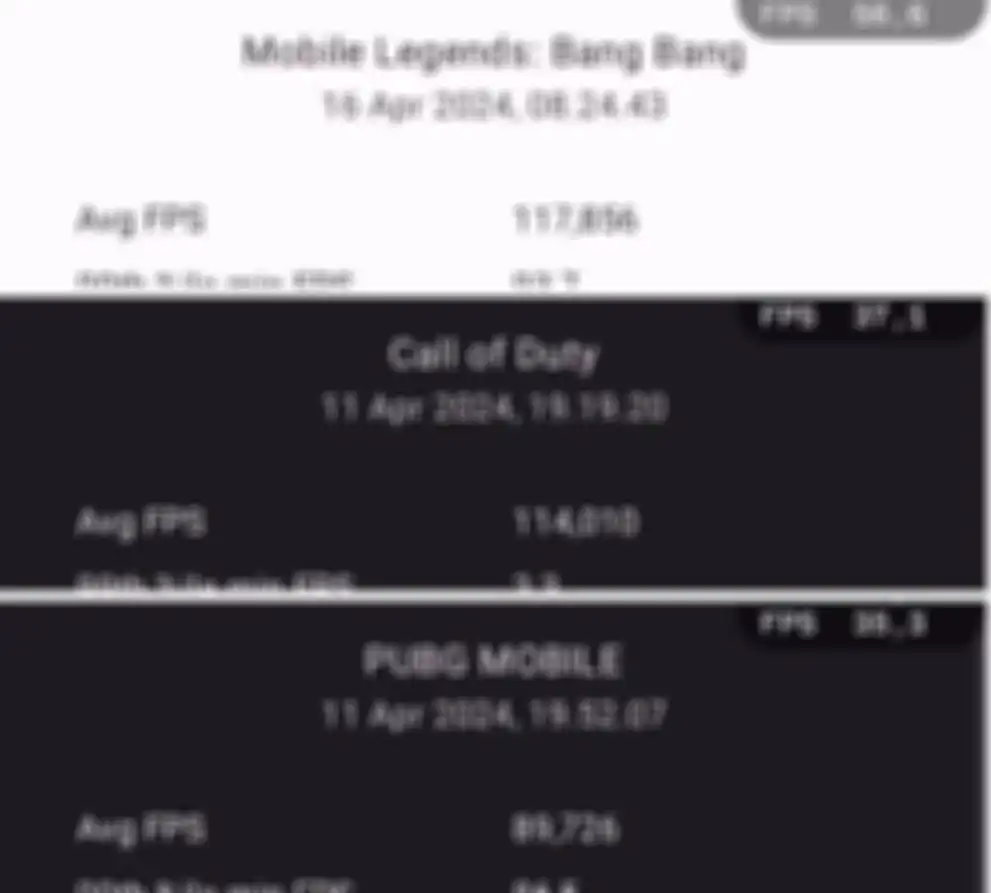 perolehan rata rata FPS pada game MLBB, COD Mobile, dan PUBG mobile di ROG Phone 8