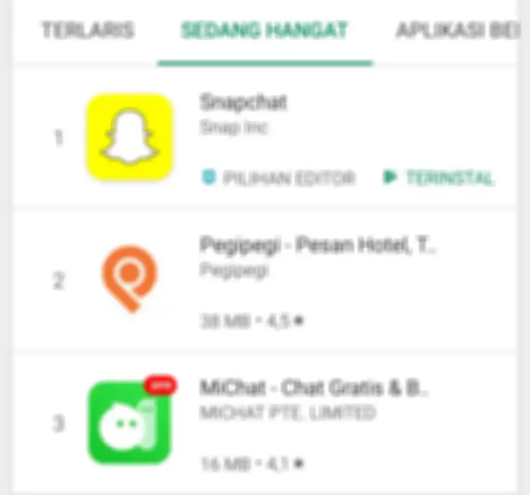 Daftar Aplikasi trending di Play Store