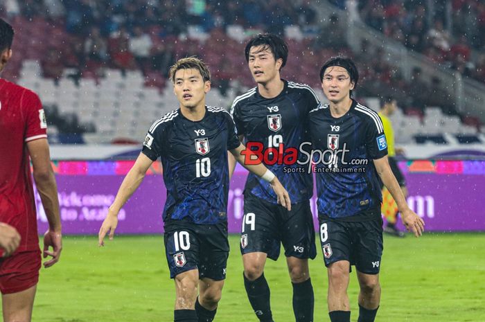 Suasana pertandingan antara timnas Indonesia vs Jepang pada matchday kelima Grup C Putaran Ketiga Kualifikasi Piala Dunia 2026 Zona Asia di Stadion Utama Gelora Bung Karno (SUGBK), Jakarta, Jumat (15/11/2024).