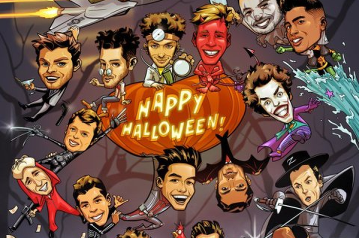 Menyambut Halloween yang jatuh pada tanggal 31 Oktober 2019 kemarin, para pembalap MotoGP digambar cosplay karakter lucu.