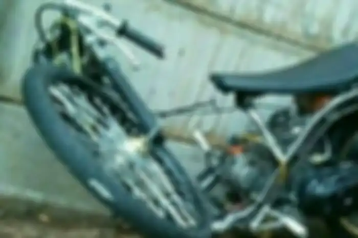 Kondisi motor hancur setelah tabrakan