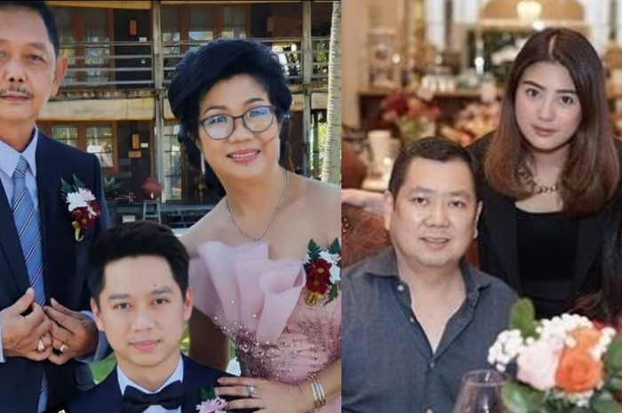 Kolase foto keluarga Kevin Sanjaya dan keluarga Valencia Tanoe.