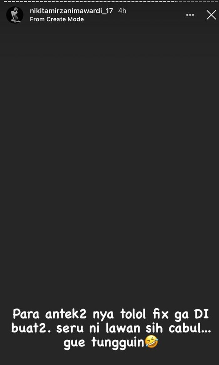 Postingan Nikita Mirzani