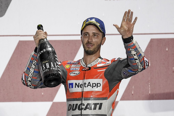 Menang di MotoGP Qatar 2018, Andrea Dovizioso mengaku sangat senang karena terbukti telah mengalami 