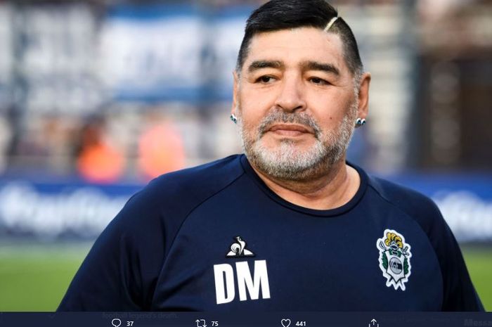 Legenda sepak bola Argentina, Diego Maradona.