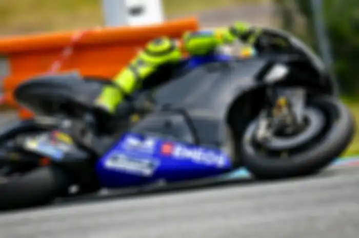 Valentino Rossi sejak awal langsung ngegas motor Yamaha M1 2020 saat tes MotoGP di sirkuit Brno Rep Ceska, (5/8/2019)