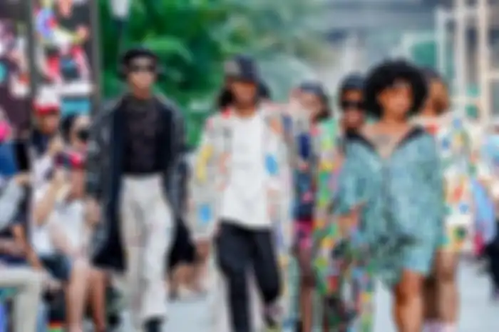 Penampilan Citayam Fashion Week di Mall Kuningan City, Sabtu (30/7/2022). Ada Bonge, Kurma hingga Ale yang tampil fashionable.