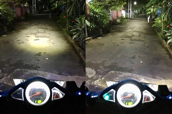 Ilustrasi ojek online di tempat mencekam